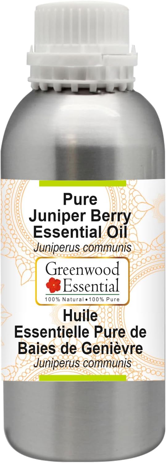 Greenwood Essential Pure Juniper Berry Essential Oil (Juniperus communis) Steam Distilled 630ml (21 oz)