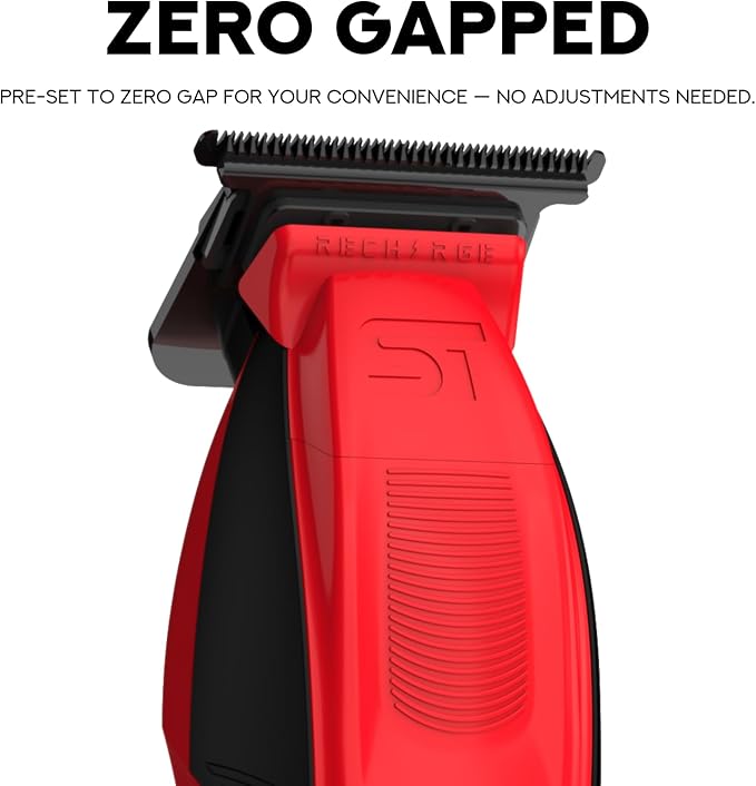 Supreme Trimmer Recharge ST777 – Professional Barber Trimmer with 2 Removable Batteries | 8000 RPM Motor, Zero Gap DLC Blades, Smart Charging Dock, USB-C Fast Charge