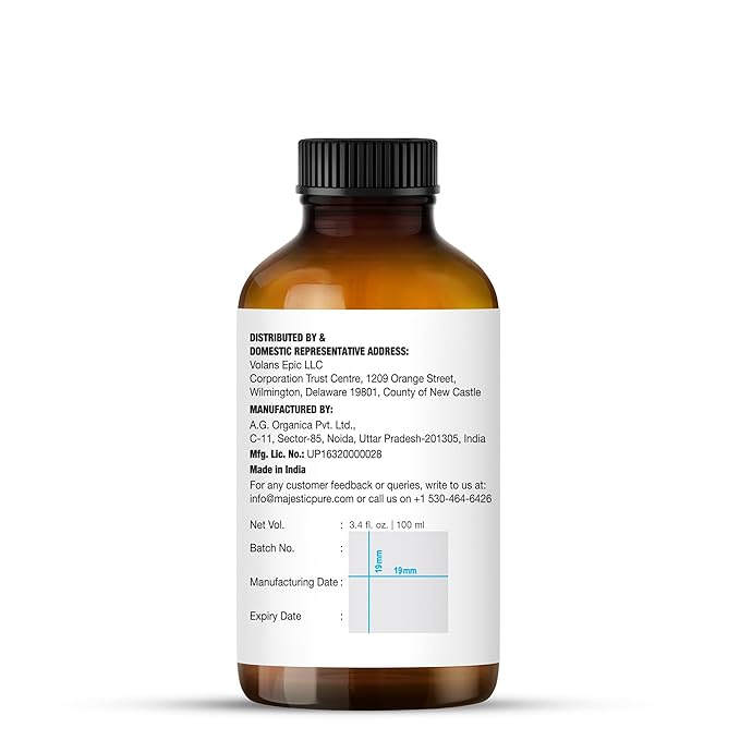 Majestic Pure Peppermint Essential Oil with Glass Dropper - 3.4 Fl Oz - 100% Pure and Natural Peppermint Oil - Premium Grade Essential Oils for Diffuser, Aromatherapy, Soap and Candle Making