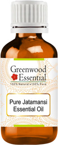 Greenwood Essential Jatamansi (Spikenard) Essential Oil (Nardostachys jatamansi) Pure | Non-Sticky | Non-Greasy | Lightweight | Men & Women | All Skin Types | Steam Distilled 15ml (0.50 oz)