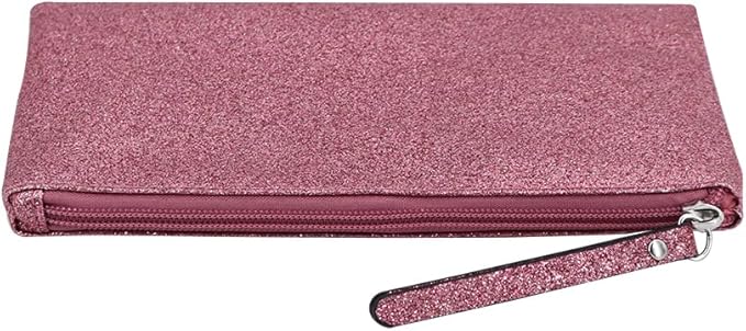 Celestial Glitter Makeup Pouch – Six Stunning Shades - Festive Cosmetic Bag (Starlit Rose)