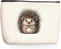 Wenboco Cute Hedgehog Makeup Bag, Travel Organizer Zipper Pouch Hedgehog Makeup Case Cosmetic Bags for Women, Portable Pouch Purse Travel Toiletries Accessories, Christmas Birthday Gifts for Women