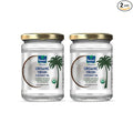 Parachute Naturalz Organic Virgin Coconut Oil | Cooking, Hair, Body Oil & Pulling | Cold Pressed | Unrefined | Unbleached | MCT Oil | USDA Certified | 6.7 fl.oz | Pack of 2 | Glass Jar