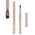 Acrylic Nail Brush Size 6,KEMEISI 100% Pure Kolinsky Nail Art Brushes Sturdy Handle Oval Shaped Acrylic Powder Nail Design Tools for Professional Manicure DIY Home Salon (Gold)