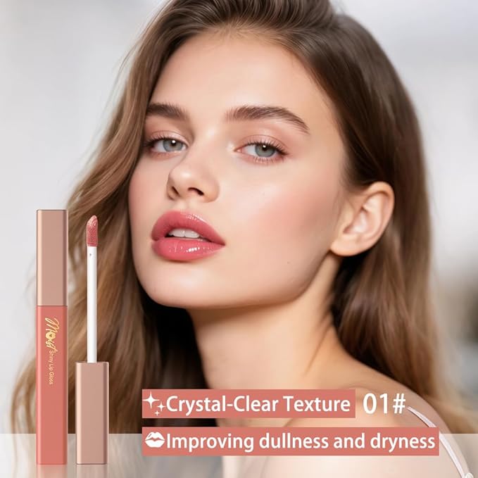 12 Colors Lip Gloss Set, High-Shine Waterproof Collection, Long Lasting Moisturizing Formula with Mirror Finish, Adult (2#, 1 Count (Pack of 1))
