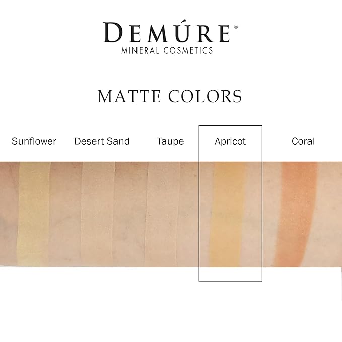 Demure Mineral Make Up (Apricot) Eye Shadow, Matte Eyeshadow, Loose Powder, Eye Makeup, Professional Makeup