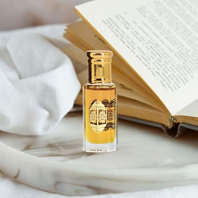 INTENSE OUD Crushed Long Lasting Arabian Perfume Oils for Women 12ML - Fragrance Oil with Frozen Pear, Peony & Apricot, Finished with Vanilla & Musk - Concentrated Perfume Oil in Black Gift Box