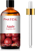 PHATOIL 3.38FL.OZ Apple Fragrance Oils for Aromatherapy, Essential Oils for Diffusers for Home, Perfect for Diffuser, Yoga, Skin Care, DIY Candle and Soap Making - 100ml