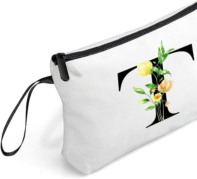 Birthday Maid of Honor Gifts for Women Her Mom Team Teacher Friend Bridesmaid Bride Personalized Makeup Cosmetic Bag with Mirror Valentines Mothers Day Christmas Graduation T
