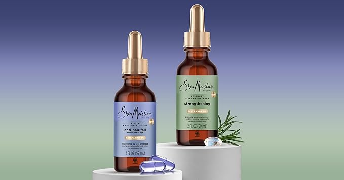 SheaMoisture Scalp & Hair Oil Anti-Hair Fall for Healthy Looking Hair and Moisturized Scalp, with Biotin & Multi-Peptide ScalpBoost Technology, 2 oz