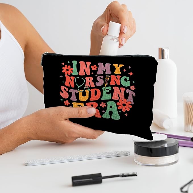 Nursing School Student Gifts, In My Nursing Students Era Makeup Cosmetic Bag, Nursing School Essentials