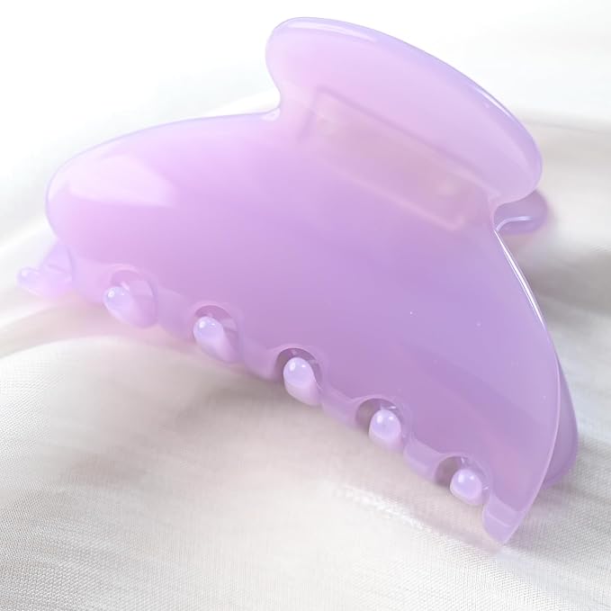 Handmade Celluloid Acetate French Design Barrettes Tortoise Shell Claws Hair Claw Luxury Fashion Accessories Hair Clip for Women (lavender)