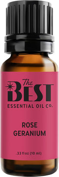 The Best Rose Geranium Essential Oil- Premium Grade- 100% Pure & Natural for Aromatherapy, Diffuser, Spa, Massage, Air Freshener- 10 ml (.33 fl oz)