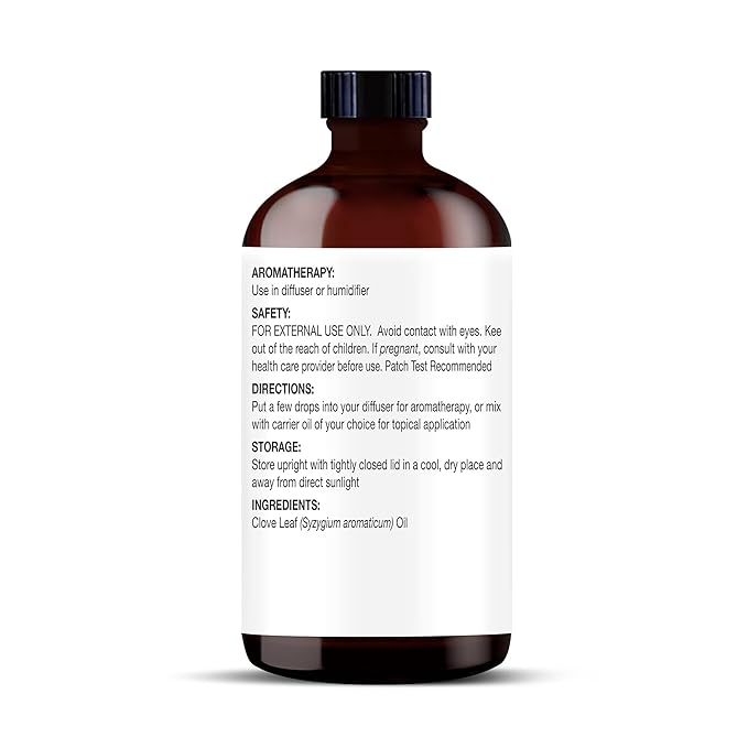 Majestic Pure Clove Essential Oil with Glass Dropper - Huge 4 Fl Oz - 100% Pure and Natural Clove Oil - Premium Grade Essential Oils for Diffuser, Aromatherapy, Soap and Candle Making