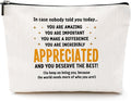 Inspirational Makeup Bag Employee Appreciation Gifts Thank You Gifts Cosmetic Bag Zipper Pouch Cheer Up Encouragement Gifts for Women Coworkers Boss Lady Manager Friend Christmas Birthday Gifts