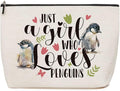 Penguin Gifts Penguin Makeup Bag Gifts for Penguin Lover Friendship Birthday Gifts for Women Girl Gift Idea for Animal Lover Just A Girl Who Loves Penguins Christmas Gifts