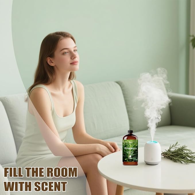 Rosemary Essential Oil, Rosemary Oil 16 Fl Oz 480ML for Diffuser Humidifier Yoga Cleaning DIY Candle Soap Making Essential Oils
