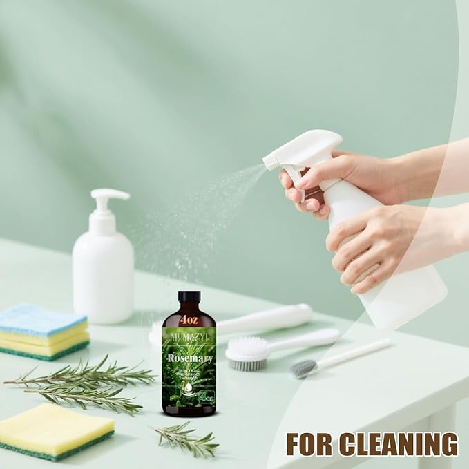 Rosemary Essential Oil, Rosemary Oil 4 Fl Oz 120ML for Diffuser Humidifier Yoga Cleaning DIY Candle Soap Making Essential Oils