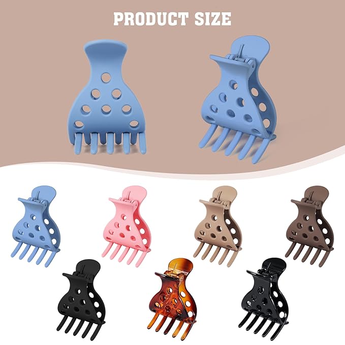 7Pcs Root Lifting Hair Clips for Thin Thick Curly Hair Volume Claw Clip Styling Volumizing Claw Clamps No Crease Bounce Curl Volume Root Clips Accessories Curl Keeper Claw Clip for Women Girls