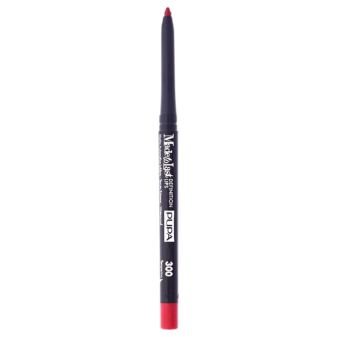 Pupa Milano Made To Last Definition Lips Pencil - For Precise Lip Contouring - Absolute Color Release - Very Smooth Application - Soft, And Clings Perfectly To Lips - 300 Red Passion - 0.001 OZ