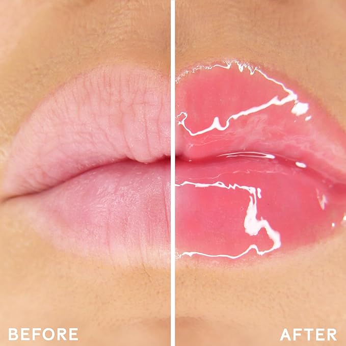 Winky Lux Juicy Very There Lip Oil - Hydrating Coral Pink Tint with Jojoba Oil, Non-Sticky Glossy Lip Oil, Bright Pink Gloss for Juicy Lips & Soft Vanilla Scent