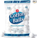 DecorRack 100 Count [Large Size] Cotton Balls, 100% Pure Cotton for Nail Polish and Make-Up Removal, Applying Oil Lotion or Powder, Perfect for Multi-Purpose Use, Soft and Absorbent (100 Count)