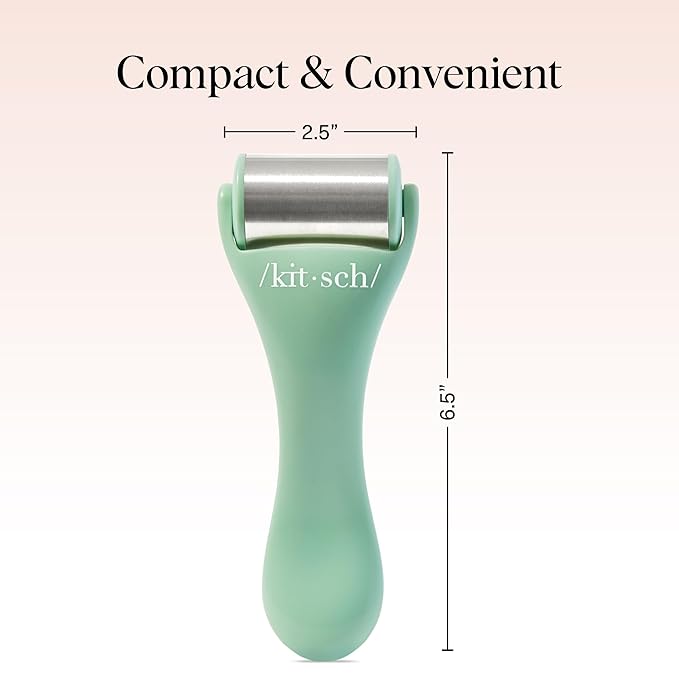 Kitsch Ice Roller for Face – Stainless Steel Face Ice Roller to Reduce Puffiness, Redness & Headaches – Cooling Facial Roller for Skin Care, Irritation Relief & Spa-Like Experience at Home - Mint