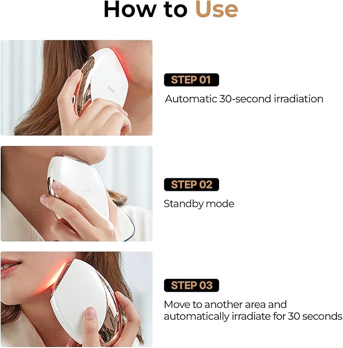 Aalok Fitsera | Near-Infrared Red Light Home Facial Device for Firming, Skin Rejuvenation
