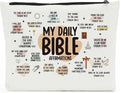 Scripture Bible Verse Makeup Bag Cosmetic Bag, Faith Christian Gifts for Women, Mental Health Gifts, Inspirational Gifts for Women, Positive Affirmations, Gifts for Sister Friend Mothers Day Birthday