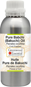 Greenwood Essential Pure Babchi (Bakuchi) Oil (Psoralea corylifolia) Cold Pressed 300ml (10 oz)