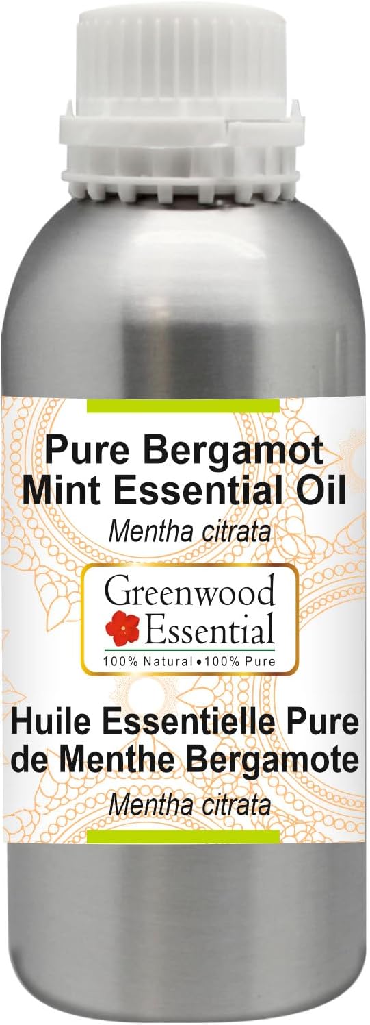 Greenwood Essential Pure Bergamot Mint Essential Oil (Mentha citrata) Steam Distilled 300ml (10.1 oz)