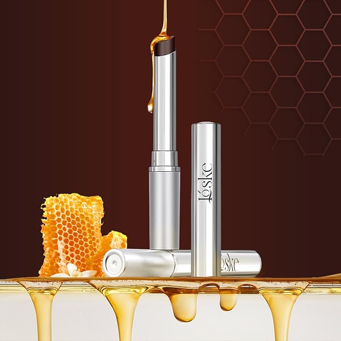 Honey Lipstick, Moisturizing Natural Lip Color, Hydrating Long Lasting Glossy Finish with Honey for Smooth Soft Lips, Smooth Application, Daily Wear (Black)