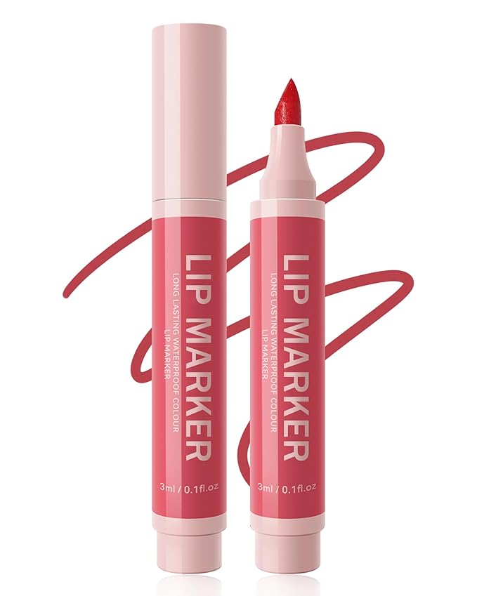 Lip Stain Makeup Pen-1Pcs Berry Pink Hydrating Lip Stain Liquid Lip Liner Pencil, Matte Color Look, Longlasting Waterproof Smudgeproof Natural Finish,Precise Chisel Tip Smooth,Makeup Gift for Women-01