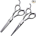 Fenice Professional Hair Cutting Thinning Shear- 8 in 1 Hairdressing Scissors Set - Barber Hair Cutting Scissors/Shears（5.5 inch）