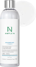Ample:N Hyaluron Shot Toner – Korean Hyaluronic Acid and Ceramide Hydrating Face Toner - Moisturizing Essence for Minimizing Wrinkles – Dewy Healthy Glow Skin Booster for Dry Skin, 20.3 fl.oz.