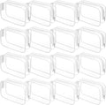 16 Packs Clear Makeup Bag - Waterproof Cosmetic Bag, Portable Travel Makeup Bag with Zipper for Men and Women (White)