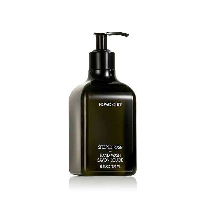 Homecourt Hand Wash, Gently Cleanses & Hydrates, Removes Dirt & Debris Without Irritating Skin, Clean Formula, Steeped Rose, 12 fl oz, 2.0