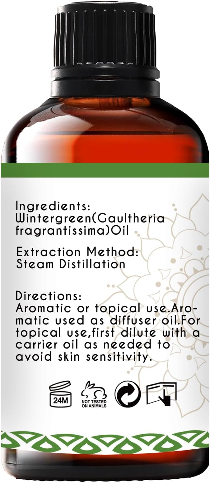 Wintergreen Essential Oil，100% Pure Natural for Diffuser Household DIY - 1 Oz