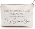Sister Makeup Case Gift, Soul Sister Cosmetic Bag, Sister Birthday Gift, Sister Graduation Toiletry Bag Gift Motivation Quotes Sister Gift (Sister is you)