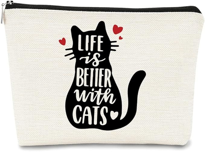 Cat Ketten Makeup Bag - Cosmetic Accessory Gift for Cat Lovers, Women & Girls
