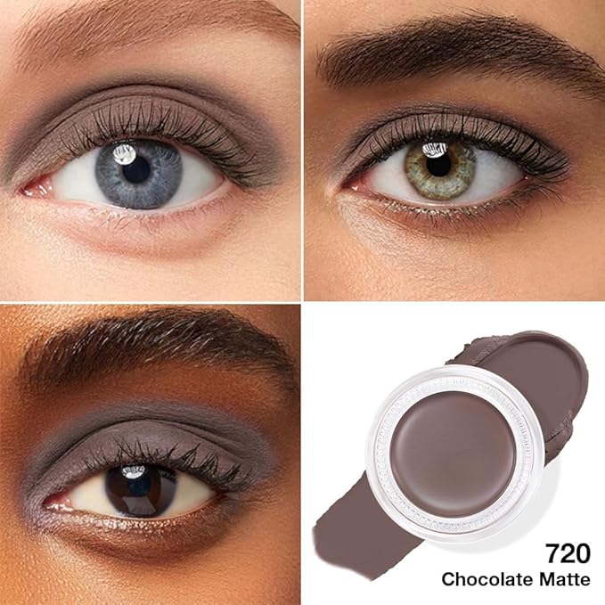 Single Cream Chocolate Matte Eyeshadow Palette Makeup, Natural Single Mini Instant Holographic Eyeshadow For Women, Sombras Crema Para Ojos, Talc, Paraben & Cruelty Free, 720