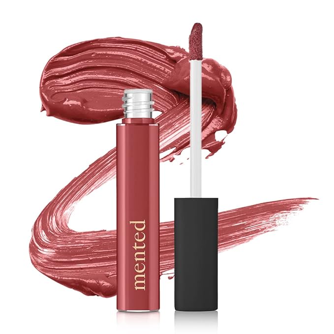 Mented Cosmetics Lip Gloss for Women Tinted Lip Balm Stain, Long Lasting Buildable Moisturizing Lipgloss Lipstick Topper, Made in USA, Cruelty Free Vegan Makeup, Mauve Over