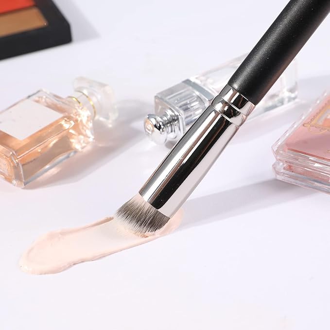 ENERGY Foundation Brushes Set Professional Under Eye Concealer Brushes Perfect For Blending Liquid Cream or Flawless Powder Cosmetics Buffing Stippling Concealer Premium Synthetic Bristles