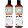 J Mac Botanicals Organic Castor Oil, Cold Pressed (32 oz) unrefined, cold pressed, hexane free for face, skin, eyelashes, pack wraps, pads