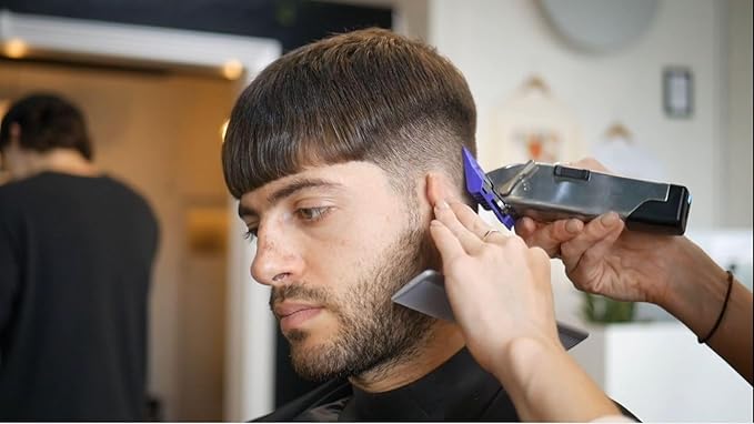 Andis 12660 Professional Master Corded/Cordless Hair Trimmer, Adjustable Carbon Steel Blade Hair Clipper for Close Cutting, Silver