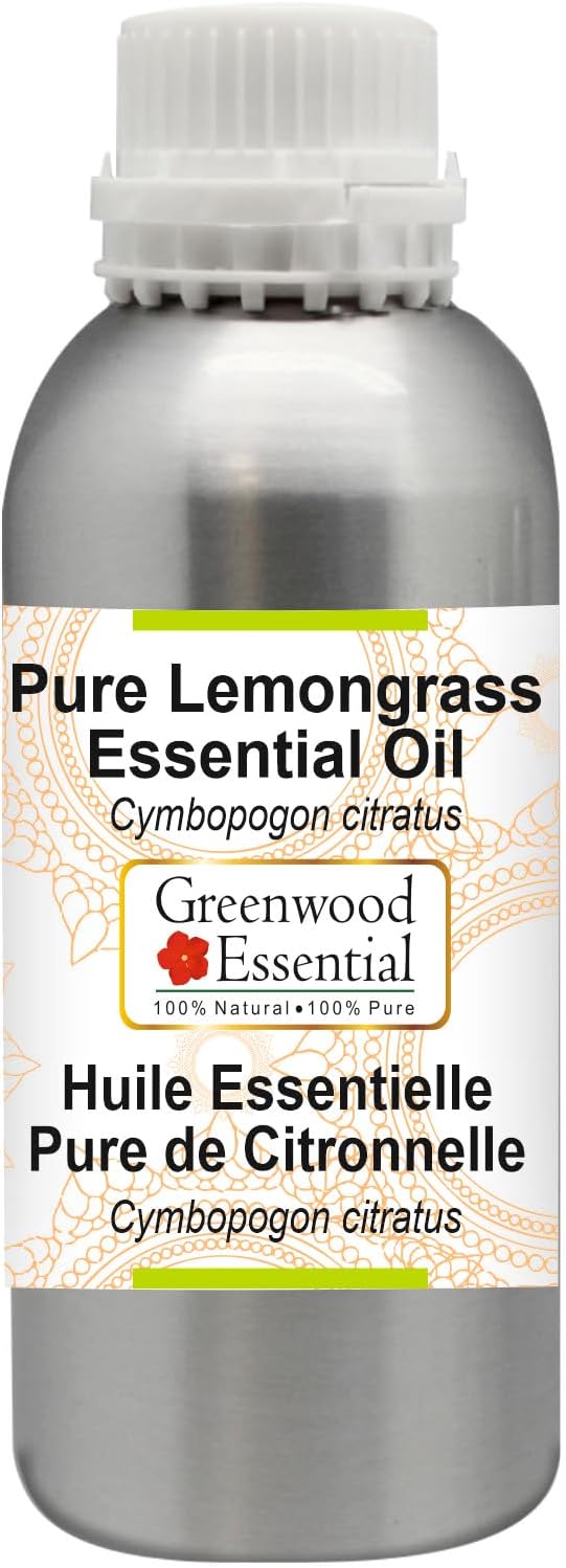 Greenwood Essential Pure Lemongrass Essential Oil (Cymbopogon citratus) Steam Distilled 300ml (10.1 oz)