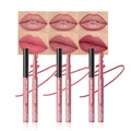 12 Colors Matte Lip Liner Pencil – Long Lasting Waterproof Lip Liner, Smudge Proof Transfer Proof Lip Pencil, High Pigment Lip Makeup for Defining & Filling Lips (A2-set:03+11+12, 3PCS)