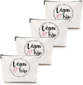 4PCS Girls Trip Makeup Bag - Weekend Gifts, Summer Cosmetic Toiletry Bag, Zipper Pouch Weekender Bags for Women, Female, Bride, Friendship, Bachelorette Party, Birthday