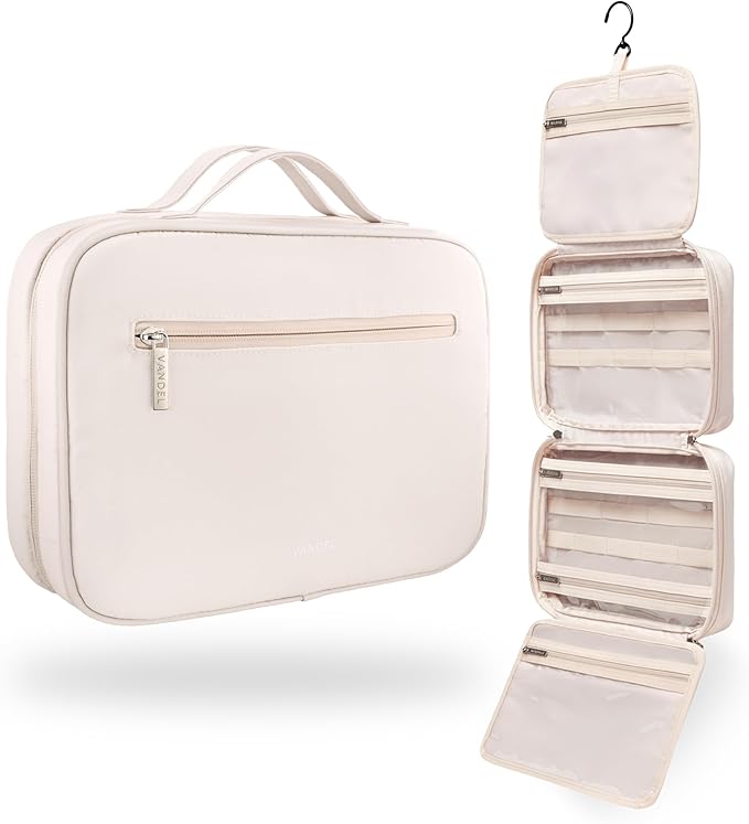 VANDEL Waterproof Hanging Toiletry Bag for Travelling, Hanging Makeup Bag, Cosmetic Travel Bags for Women Travel Toiletry Bags, Makeup Case Toiletries Organizer Hygiene Bathroom Shower Caddy