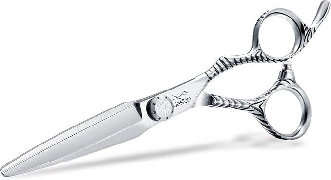 JASON Professional Hair Scissors Sword Blade Barber Scissor 6.0" Razor Edge Hair Cutting Shears Japanese Stainless Steel for Salon Home Kid Men Women